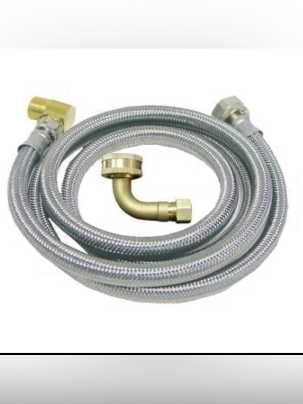 Watts 5-ft Braided Stainless Steel Dishwasher Connector w/Brass Elbows